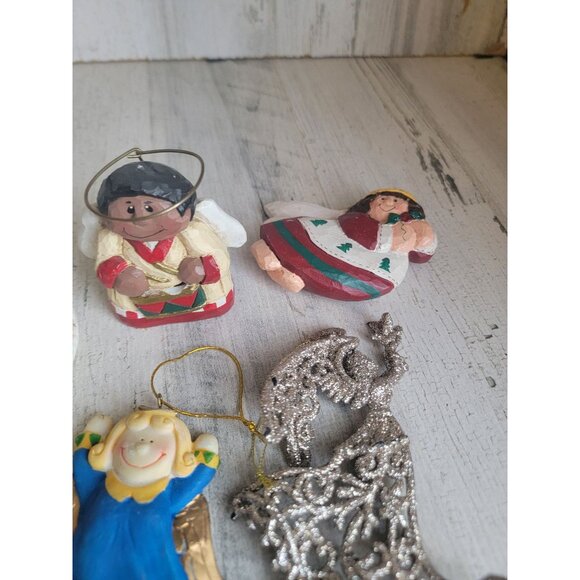 Angelic cherub drum ornament Xmas variety religious set - Picture 4 of 10